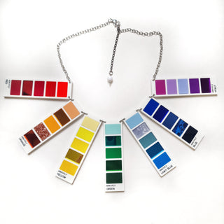 Color Swatch Statement Necklace