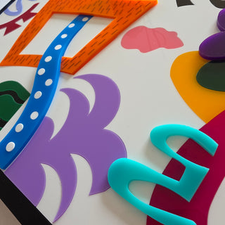 Quadro tridimensionale HAPPINESS #01