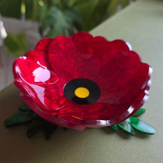 Decorative poppy bowl