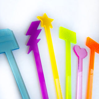 80s inspired cocktail sticks