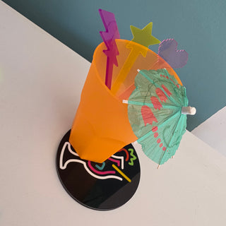 80s inspired cocktail sticks