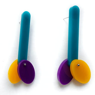 Fidget earrings oval