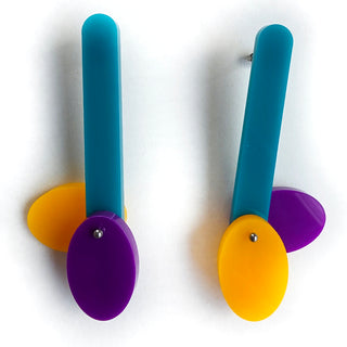 Fidget earrings oval