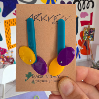 Fidget earrings oval