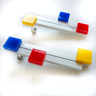 Mondrian inspiration earrings