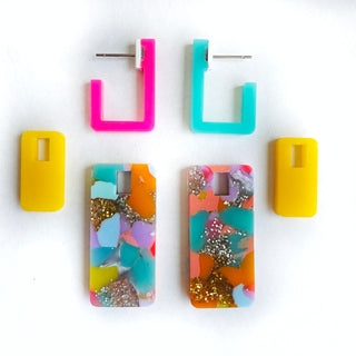 Fluo Interchangeable Earrings