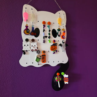 Ghost Cat Earring Holder