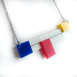Mondrian inspired necklace 